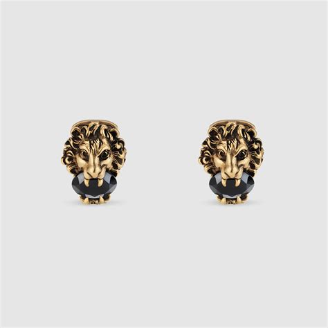 gucci cufflinks lion.